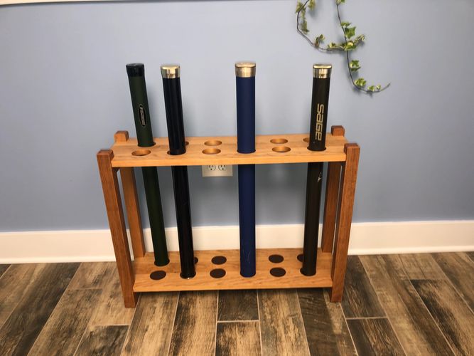 Lost Paddle Woodworks LLC Fly Rod Tube Stand, Fly Rod Rack